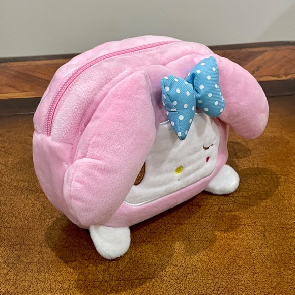 My Melody Plush Cosmetic Makeup Pouch Travel Case Kawaii Sanrio Pink - Picture 3 of 11